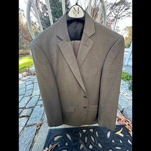 Perry Ellis Portfolio 2 Button Jacket - Color Beige Suit size 38R Slim Fit Suit